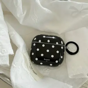 Polka Dot Ring Earphone Case Protection for Apple AirPods Pro 3/2/4/3/2, Fashionable Women's Simple Design, Stylish Apple Earphone Cover