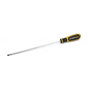 GearWrench 0.1875x10 in. Dual-Material Slotted Screwdriver, Hardware Flat-Head Screwdrivers