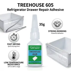 605 Refrigerator Drawer Adhesive, Low Temperature Resistant, Fast Drying, Strong Bonding, Plastic Drawer Fridge Repair Glue