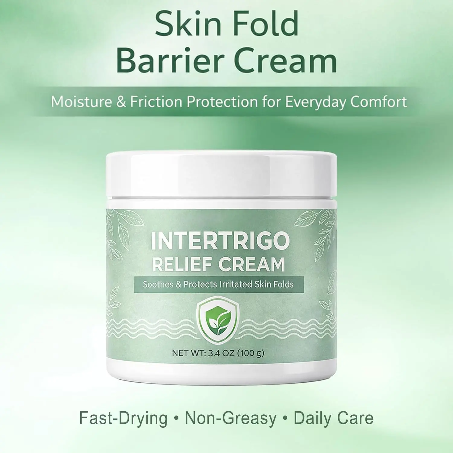 Biodancee Intertrigo Cream – Skin Fold Barrier Cream for Moisture & Friction Protection, Helps Support Skin Comfort, Fast-Drying Non-Greasy Formula for Friction-Prone Areas, 3.4 oz (100 g) (1)