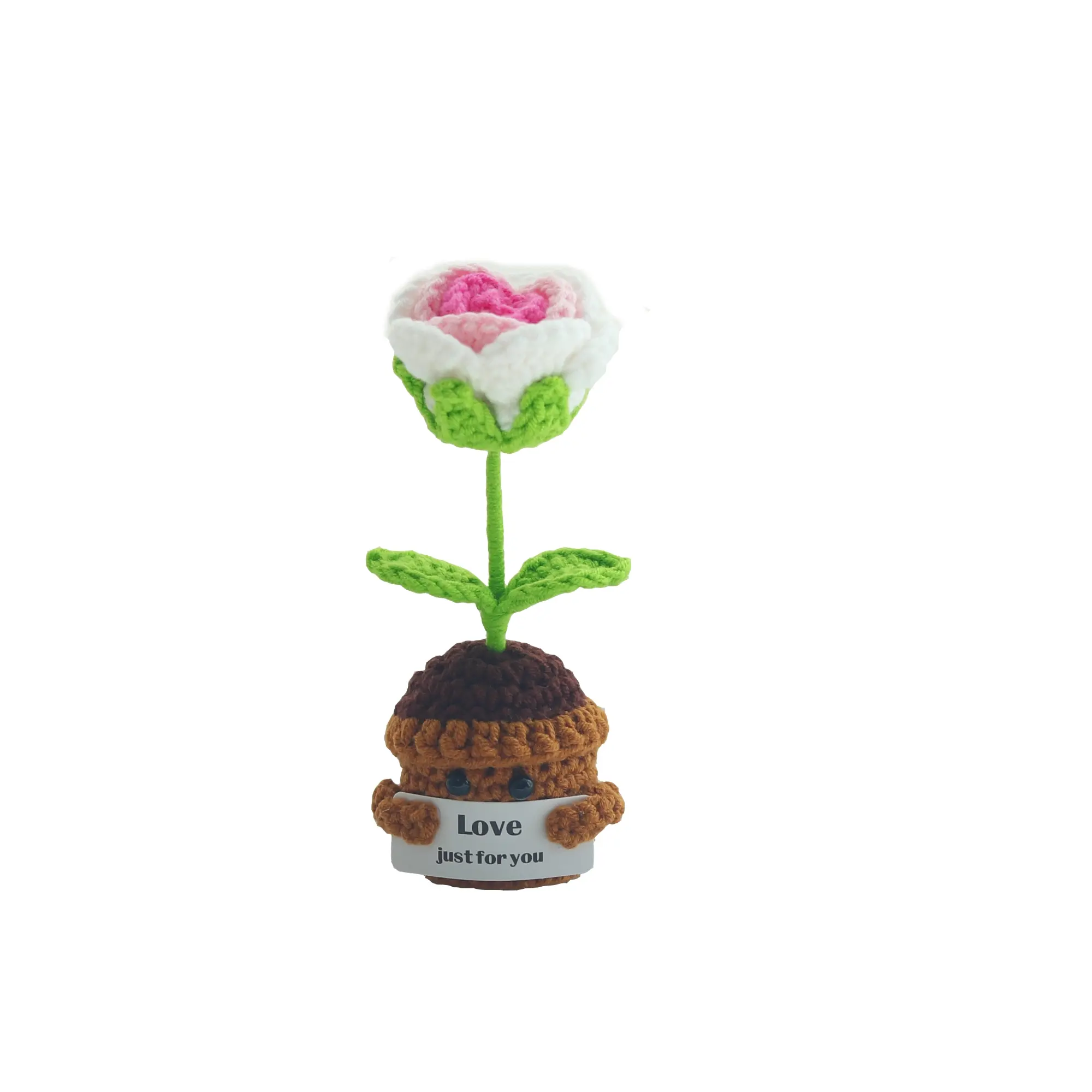 Mini Cute Crochet Rose/Heart Ornament-Love just for you, Christmas Gift, Birthday Present, Girls' Gift, gift for Women, Friends, Family, Lover, Valentine's Day