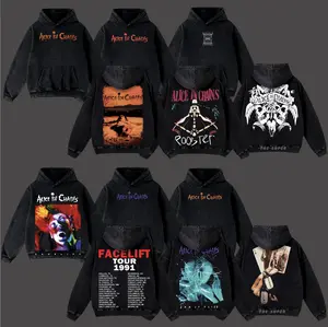 Retro Vintage Alice In Chains Dirt Album Washed Hoodie – Acid Washed Heavyweight Cotton Pullover, Classic 90s Grunge Streetwear, Essential for Rock Fans