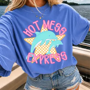 Comfort Colors shirt, Hot Mess Express Shirt, Hot Mess Shirt, Funny Tees, Trendy Shirt, Comfort Colors Graphic Tee, Womens Oversized Shirt, Trendy Summer Tee, Graphic Shirt for her