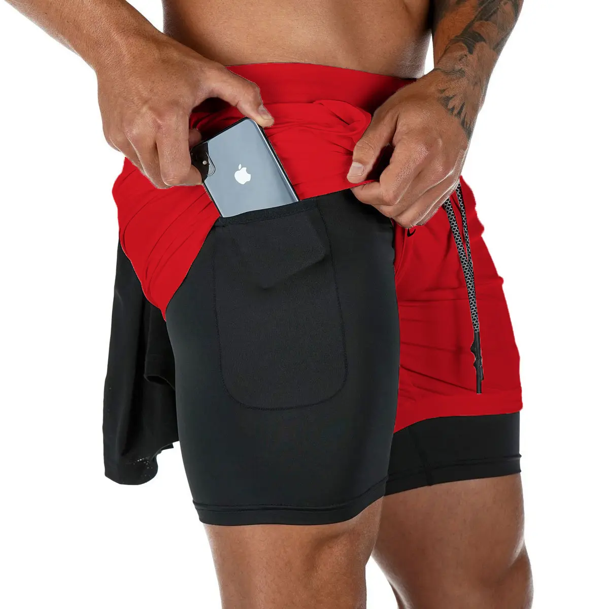 Men's Quick-Dry Squat Sports Shorts Beach Shorts Running Breathable Fitness Five-Point Basketball Shorts