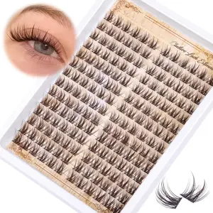 Brown Lash Clusters Manga Eyelash Clusters Wispy Lash Extension  Cluster Eyelash Extensions Brown Clusters Lashes C Curl Spiky Individual Lashes by