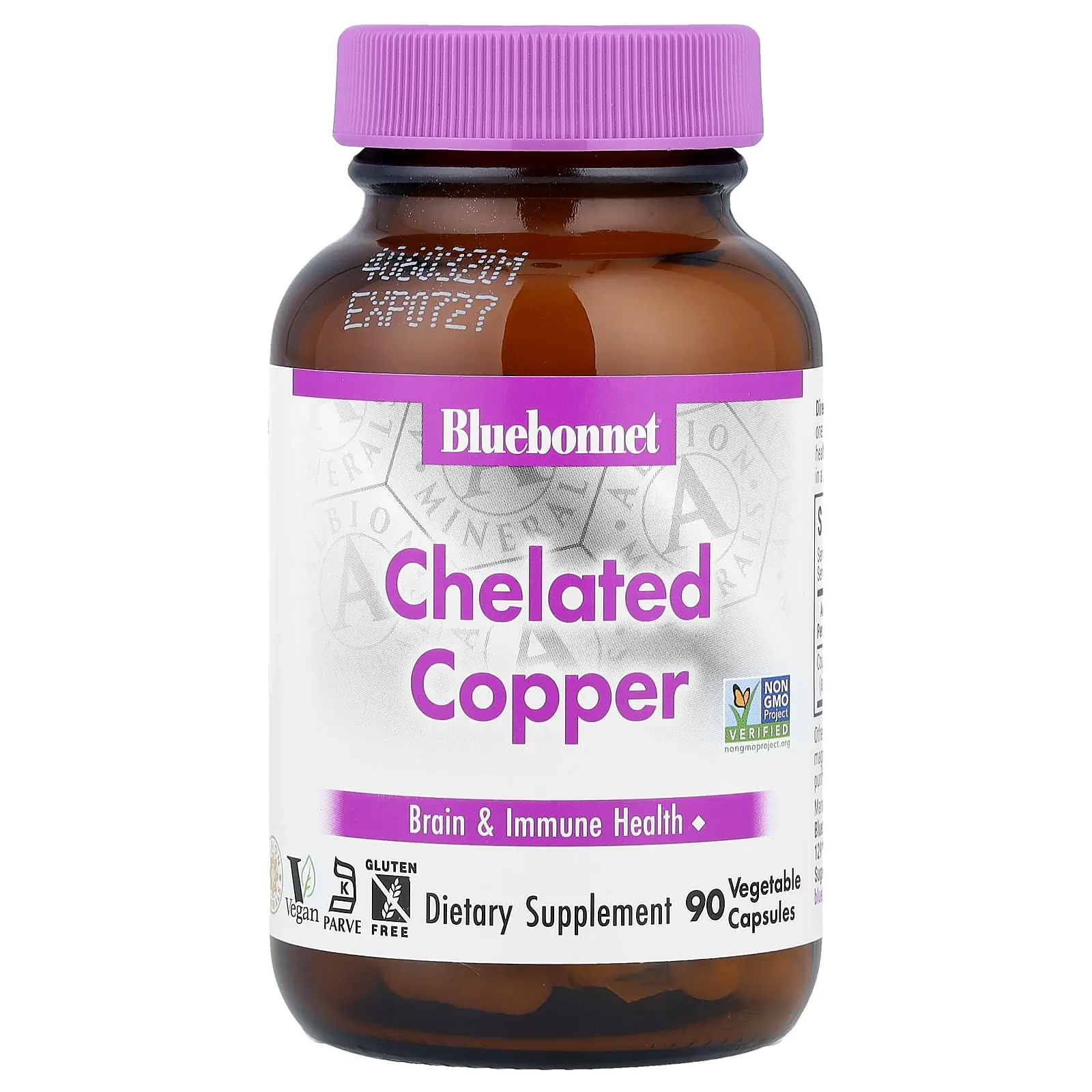Bluebonnet Nutrition Chelated Copper, 3 mg , 90 Vegetable Capsules Bluebonnet Nutrition Chelated Copper, 3 mg , 90 Vegetable Capsules