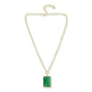 Connie Craig Carroll Jewelry Bobbi Ray 20" Jade Pendant Necklace