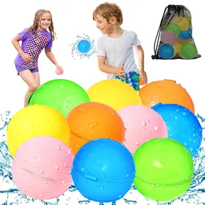 12Pcs Reusable Water Balloons, Pool & Beach Water Toys for Boys and Girls, Outdoor Summer Toys for Kids Ages 3-12（Colors Randomly Assorted）