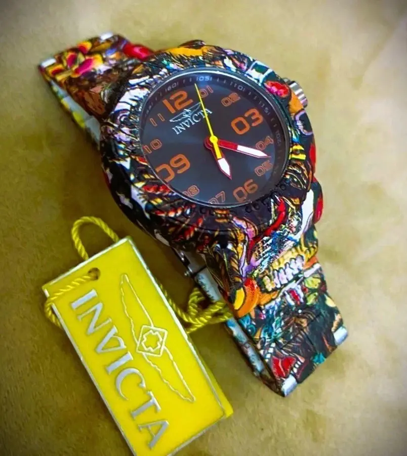 Invicta Women's 40mm Pro Diver Aqua HydroPlated Graffiti Multicolor Dial Watch