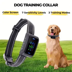 Dog Bark Control Collar with Beep / Vibration / Static Shock Mode for bark control, 7 adjustable intensity levels, adjustable collar length, effective barking training