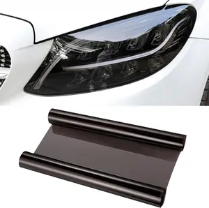 Car Headlight Fog Light Tint Film，30cm*180cm Self-Adhesive Auto Light Wrap Film Roll , Waterproof Vinyl Film Sticker for Fog Light Tail Light Headlight, Car Accessories