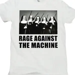 RATM Rage Against The Machine Nuns with Guns Unisex T-Shirt, RATM Band Style Cotton Fabric  Top