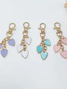New Heart Pendant Keychain Door Hook Small Decoration Cute Heart Girl Backpack Hanging Ornament Gift