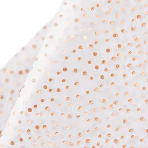 Wrapping Tissue Paper - 25 Sheets 19.7x27.5 Inch Metallic Rose  Dots Tissue Wrap Paper Bulk for Packing, DIY Crafts