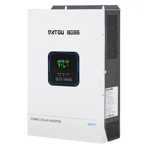 DATOUBOSS 5500W Hybrid Solar Inverter | 48V DC to 120V AC Pure Sine Wave, 100A MPPT Charge Controller, Max 500V PV Input, Off-Grid Solar Power System for Home Cabin RV