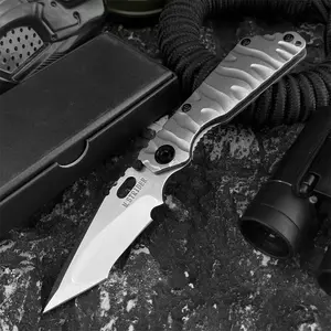 High-craftsmanship folding knife, Outdoor camping equipment, with materials: D2 steel blade and TC4 titanium alloy handle. The gift choice and companion for outdoor camping and hiking. A versatile, durable knife ideal for travel and fishing