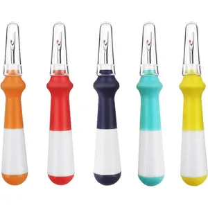 5 Pieces Ergonomic Grip Seam Ripper Colorful Large Thread Remover for Sewing Crafting Removing Embroidery Hems and Seams
