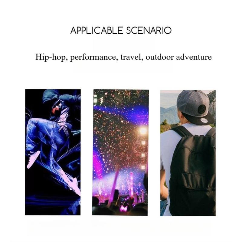 LED Luminous Hat Casual Sun Hat Fiber Optic Luminous Gift in Black and White Colors with Blue LED Strip for Added Visibility