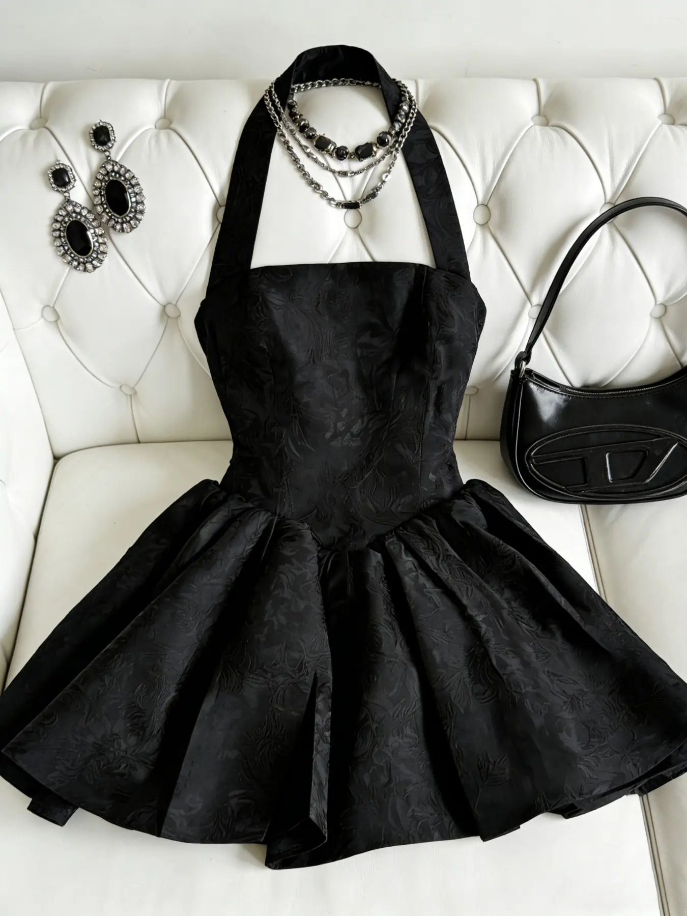 white black dress Black White Lined Active Dress XS main image 0