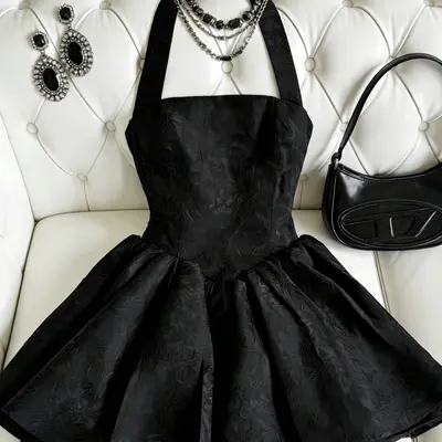 ari fletcher black dress  