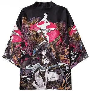 Traditional Japanese Kimono, Japanese Anime Cardigan, Men's and Women's Cosplay Shirts, Women's Shirts, Shirts Womenswear Clothes Cowl Gamis
