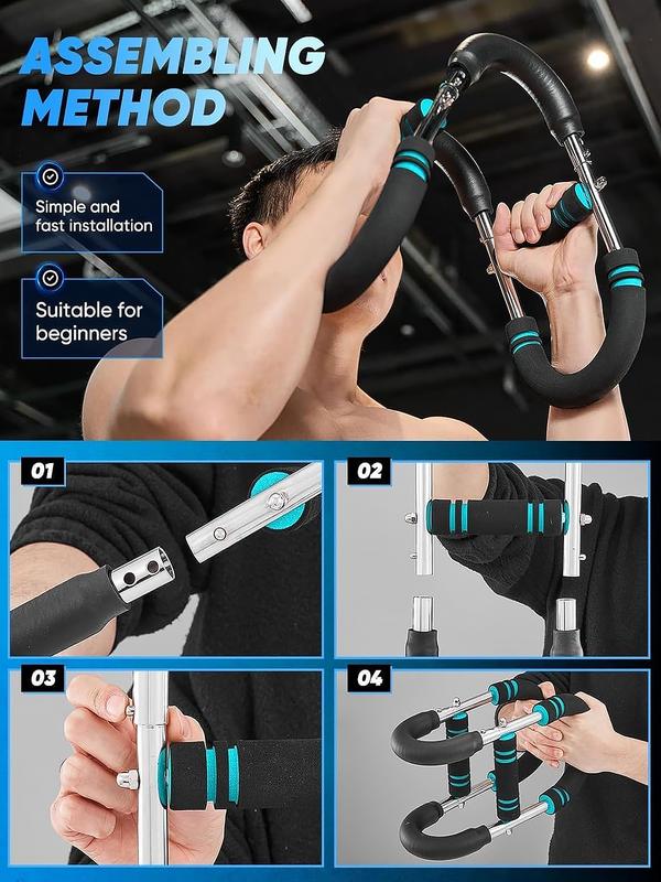 Snap-Together Twister Arm Strengthener | 60-110lb Adjustable Resistance | Space-Saving Upper Body Trainer | TikTok Small Apartment Must-Have