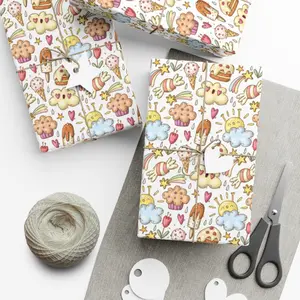 Sweet Treat Doodle Wrapping Paper | Cute Candy Assortment Wrapping Paper | Sweet Wrapping Paper | Baking Gift Wrap | Dessert Wrapping Paper
