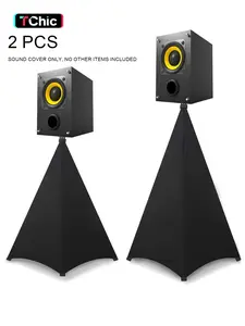 2 Piece Speaker Stand Cover Dj Bag, 360 Degree Full Coverage Design, Suitable for Speaker Tripod Light Equipment, Includes Travel Storage Bag