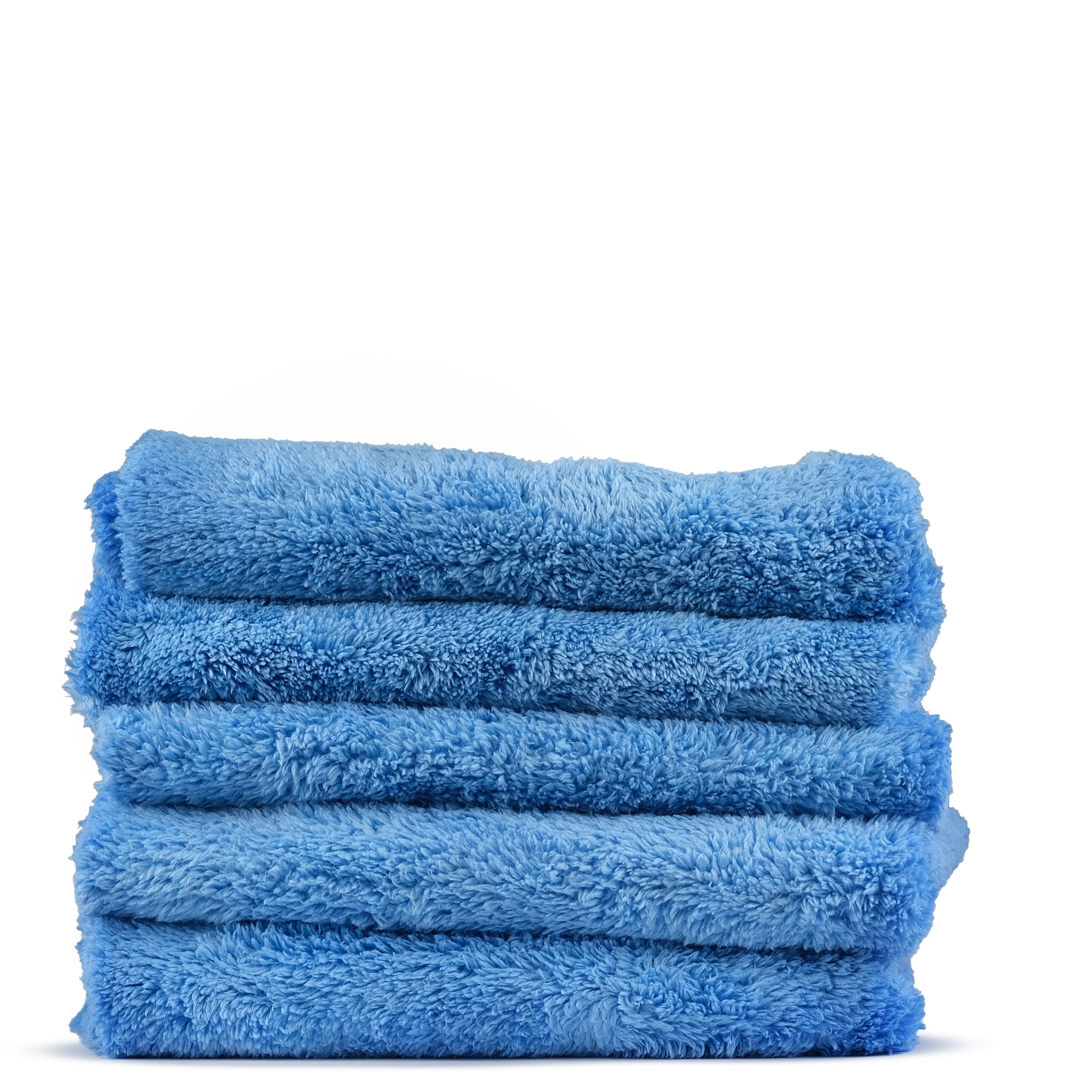 The Rag Company Eagle Edgeless Detailer Microfiber Cleaning Cloths - Plush, 5-Pack, 500GSM, 16"x16", for Cars/Motorcycles Buffing/Polishing