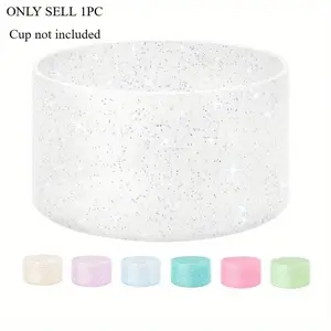 1pc Silicone Cup Bottom Sleeve, Non-slip Twinkle Cup Boot Cover, Cup Accessories For 20-40oz Tumbler & Hydro Flask 12-24oz