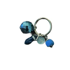 TTBABYKEYCHAINS Blue Crystal Keychain with Unique Design and Charms