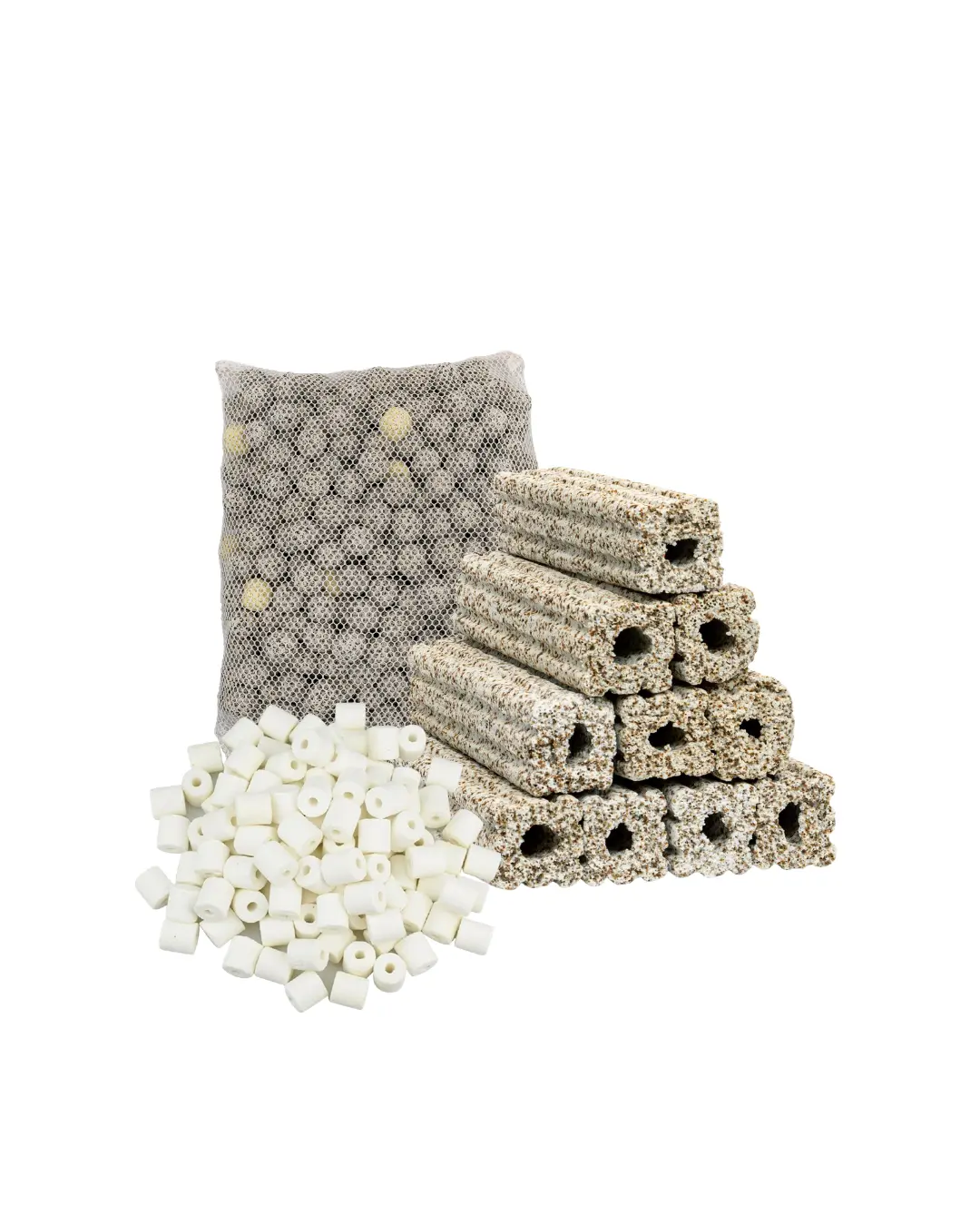 Classic Aqua Dream Premier High-Pore Ring-Shape Ceramic Aquarium Filter Media, 300g Mesh Bag, 6.25-in Reef-Safe Media Fits Sump & Canister Filters, Ammonia/Nitrite Aid for Saltwater/Freshwater Tanks, Durable