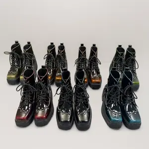 Classic Unisex Combat Boots - Leather Punk Rock, Comfortable Lace-Up Ankle Boots for Men & Women 56882 Footwear boots for men and women