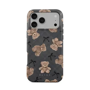 Burga BFF iPhone Case – Teddy Bear Aesthetic | Slim Glossy Protective Case, MagSafe Compatible | Cute Trendy Phone Case for iPhone Air/17/16/15/14/13/12/11 Pro Max, Mini, Plus