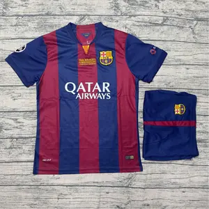 Barcelona's kit for the 2015 Champions League final in Berlin – Red and blue stripes, a commemorative edition.