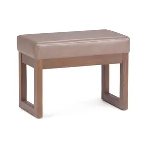 Milltown Small Ottoman Bench in Vegan Leather