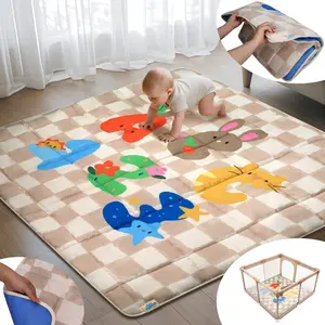 Baby Play Mat, Foldable Play Mats for Floor, 50x50 Inches Crawling Mat for Playpen with Anti-Slip Bottom, Machine Washable, Thicken Padding Foam Playmats for Babies and Toddlers for Floor & Picnicn#TiktokshopStockUp