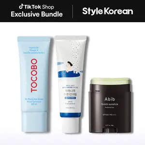 [Stylekorean] No White Cast Sun Trio Set (Round Lab Birch Moistrizing sunscreen, to