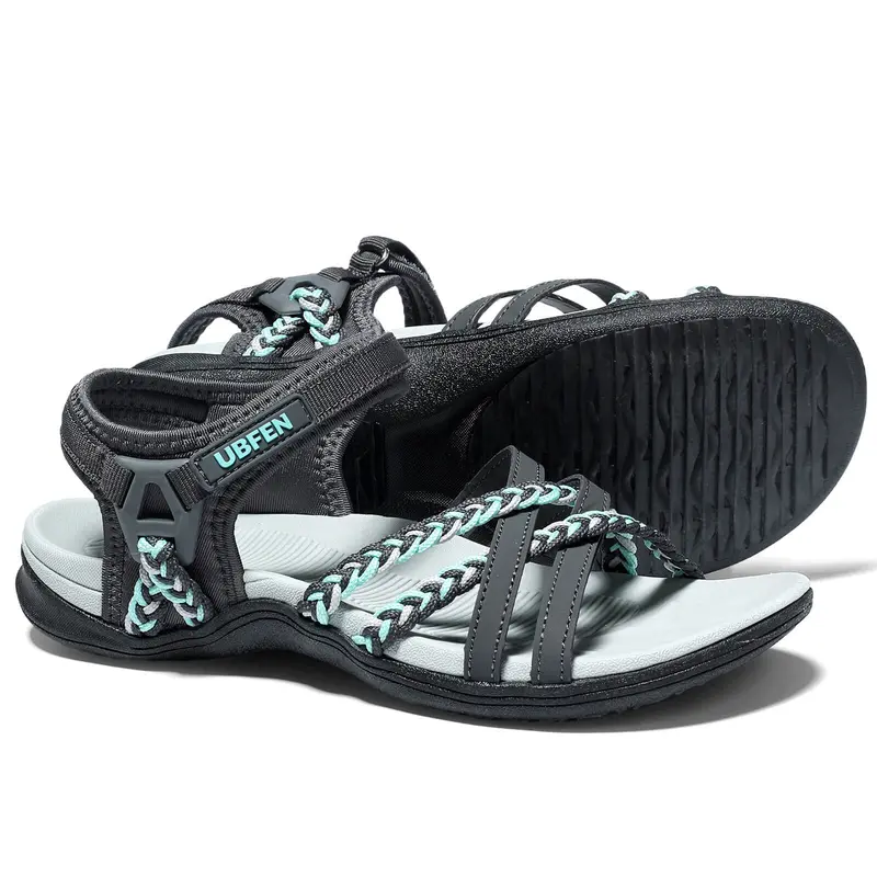 UBFEN Women's Hiking Sandals - Adjustable Straps, Arch Support, Lightweight Open Toed for Summer Walking, Back to School Use, Sandals Women, Women's Sandals