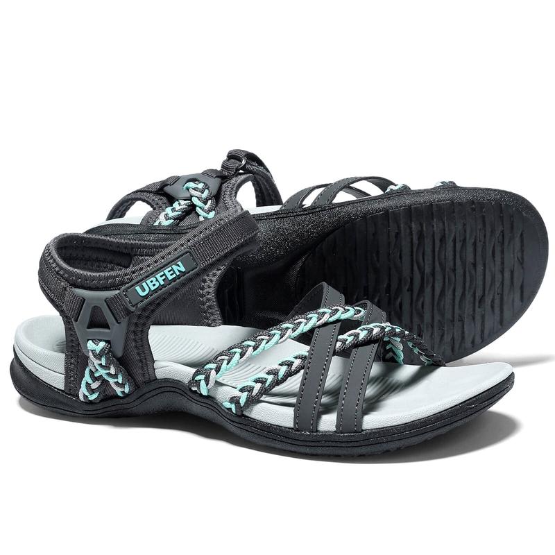 UBFEN Women's Hiking Sandals - Adjustable Straps, Arch Support, Lightweight Open Toed for Summer Walking, Back to School Use, Sandals Women, Women's Sandals