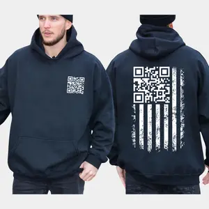 Funny Trump Dance QR Code Hoodie, Daily Menswear, Unisex Graphic Tees, Gift For Trump Supporters, Comfy Cotton