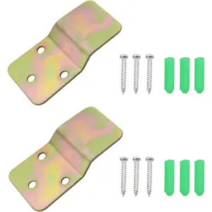 2 Count Wall Mounting Brackets with Screws and Expansion Tubes for Wall Fan Hanging Plate Fixing Hooks Electric Fan Steel Zinc Modern Style