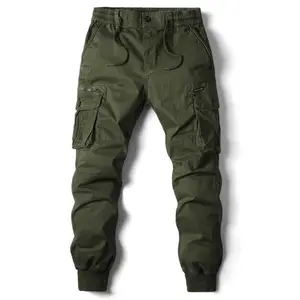2025New Cotton Men Cargo Pants Khaki Casual ��Men Tactical Joggers Cargo Multi-Pocket