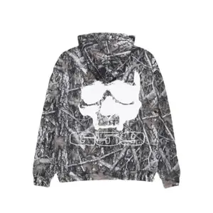 Unisex G59 Skull Camo Graphic Hoodie for Men & Women – Outdoor Streetwear Hoodie, Everyday Casual Application, Soft Cozy Fabric, Adjustable Drawstring Hood, Large Back Skull Print, Durable Fade-Resistant Print