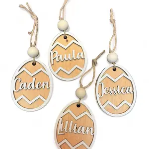 Custom Easter Egg Tags made on real reclaimed wood Gift Ornaments