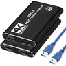 ACHAVE 4K HDMI Video Capture Card - 1080P 60FPS HDMI to USB 3.0 Plug-and-Play Device with Support Mic-In Port, Compatible with Nintendo Switch, Windows PC, Camera, DSLR, Xbox, PS4, PS5, OBS, DVD, Set Top Box for Gamers