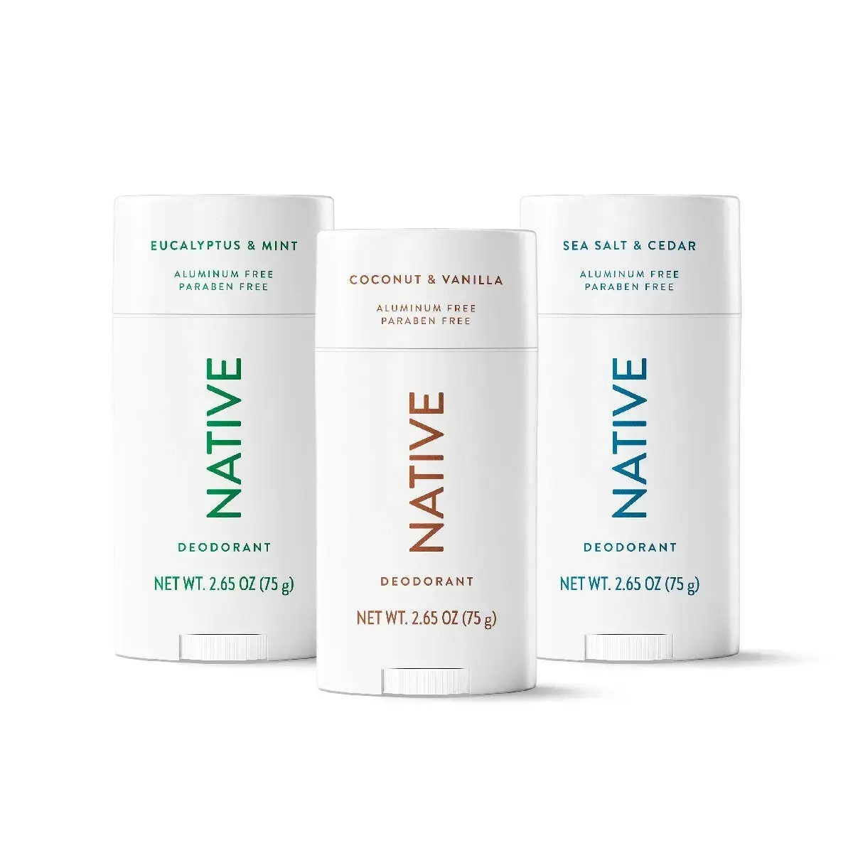 NATIVE Deodorant Stick Discovery - Aluminum-Free, 72-Hour Odor Protection, Natural Ingredients, Paraben-Free, Phthalate-Free, Sulfate-Free