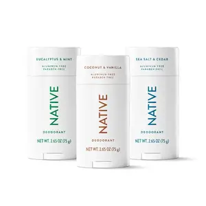 NATIVE Deodorant Stick Discovery 3-Pack - Aluminum-Free, 72-Hour Odor Protection, Natural Ingredients, Paraben-Free, Phthalate-Free, Sulfate-Free