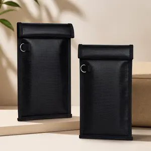 2 Pack Faraday Bags, Fireproof Waterproof Signal Blocking Pouch for Cell Phone & Car Keys, RFID GPS WIFI NFC Blocker, Anti-Tracking Privacy Shielding Bag for Travel