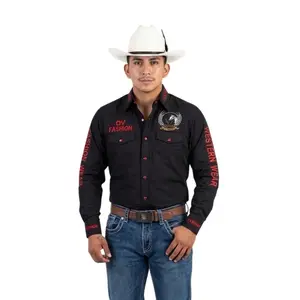 Men's Long-Sleeve Casual Top, Menswear Shirt - Available in Black and Red